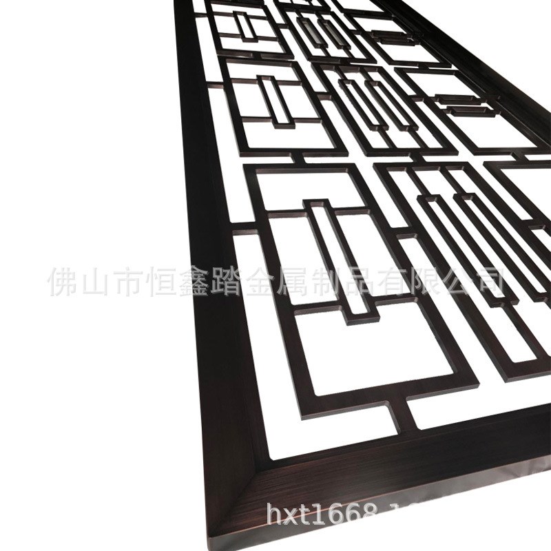 拉丝青古铜不锈钢售楼部景墙 电镀H工艺仿铜特色屏风园建隔断