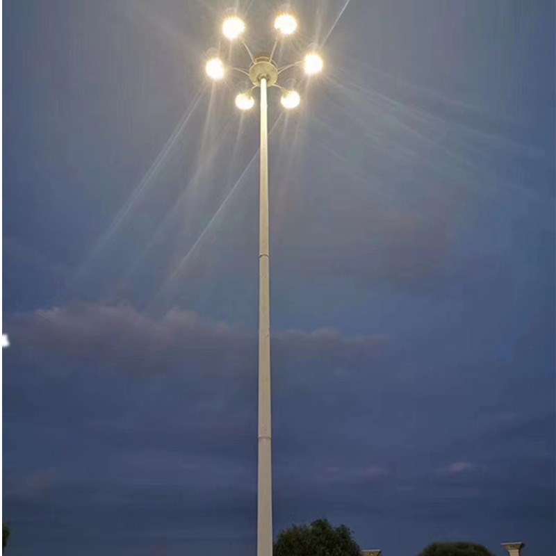 高杆灯户外30g米灯杆自动升降led800W投光灯聚光体育馆景观照明8