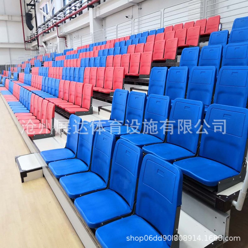 C型连体看台椅 塑料吹塑露天看台椅一体成型体育场礼堂观众席座椅