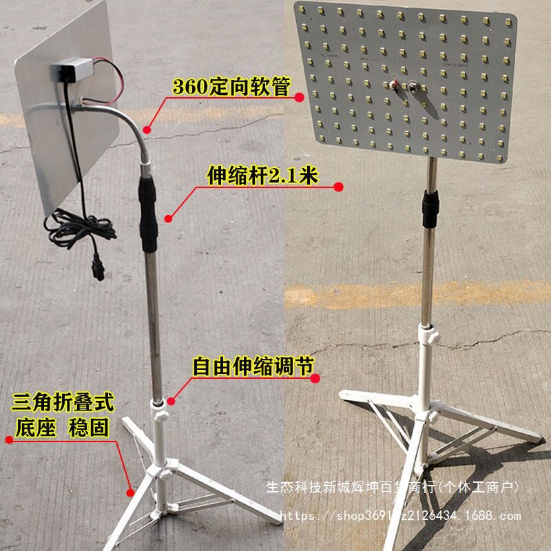 夜市神器低压LED灯板摆地摊户外广场电瓶灯12-85V通用三两轮电车