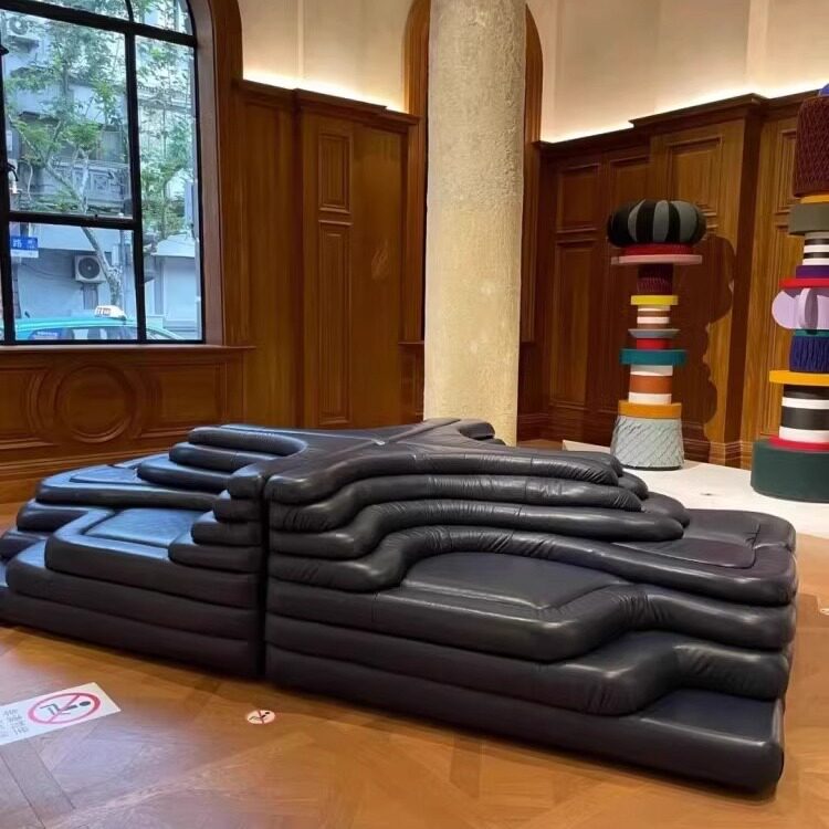 意式轻奢极简中古梯田沙发设计师组合西皮个性创意客厅服装店沙发