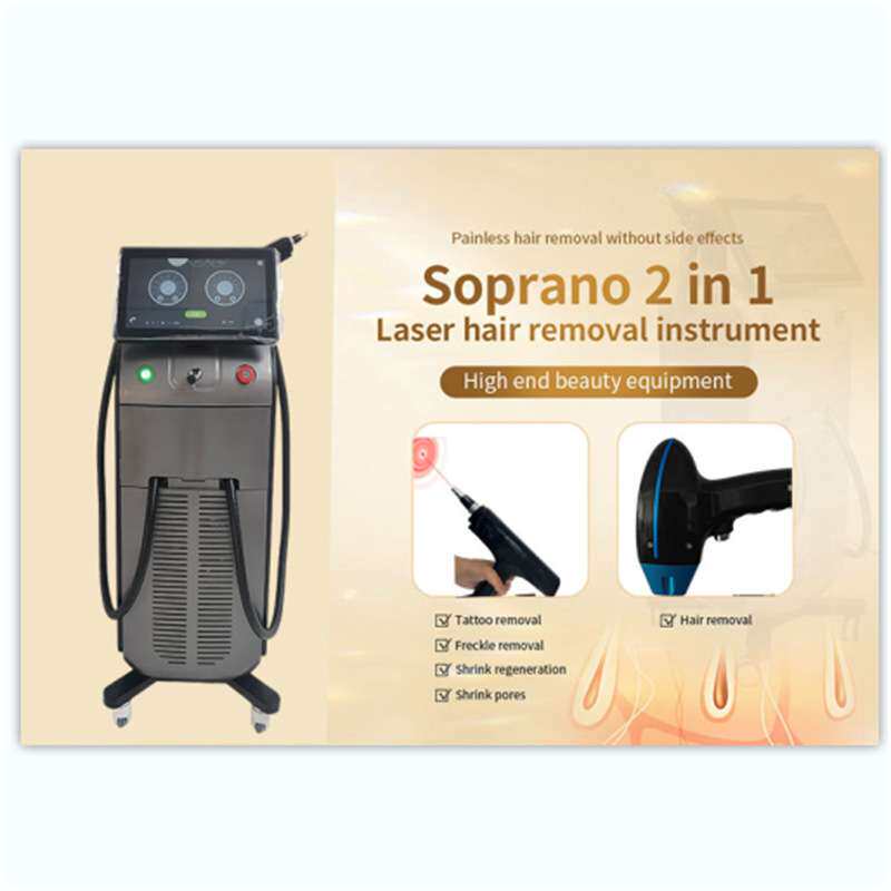 立式二合一女高音Titanium Diode Platinum laser hair remova