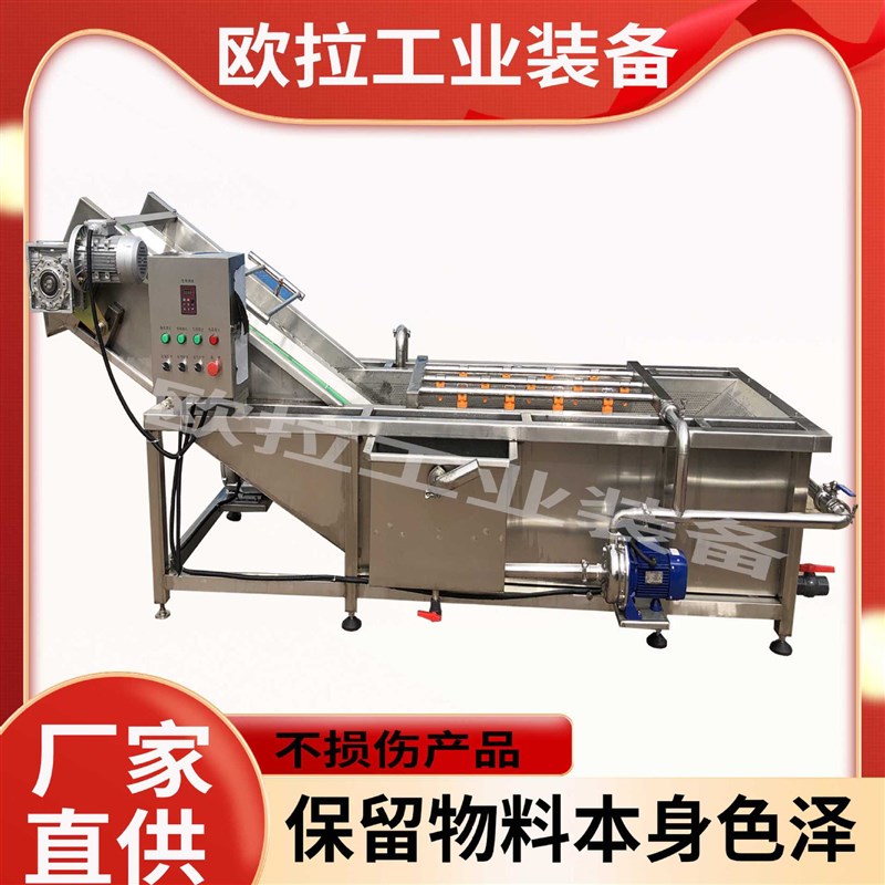 大型商用a蔬菜清洗流水线 果蔬气泡清洗机 餐厅洗菜机器 净菜加工