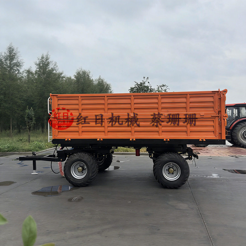 加高箱板农用拖车8吨液压自卸农用拖车粮食甘蔗运输拖车车斗