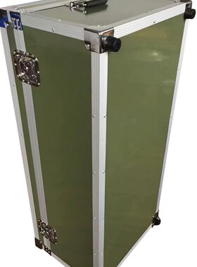 军绿色铝箱 航空m拉杆箱 防震仪器箱 大型运输航空箱