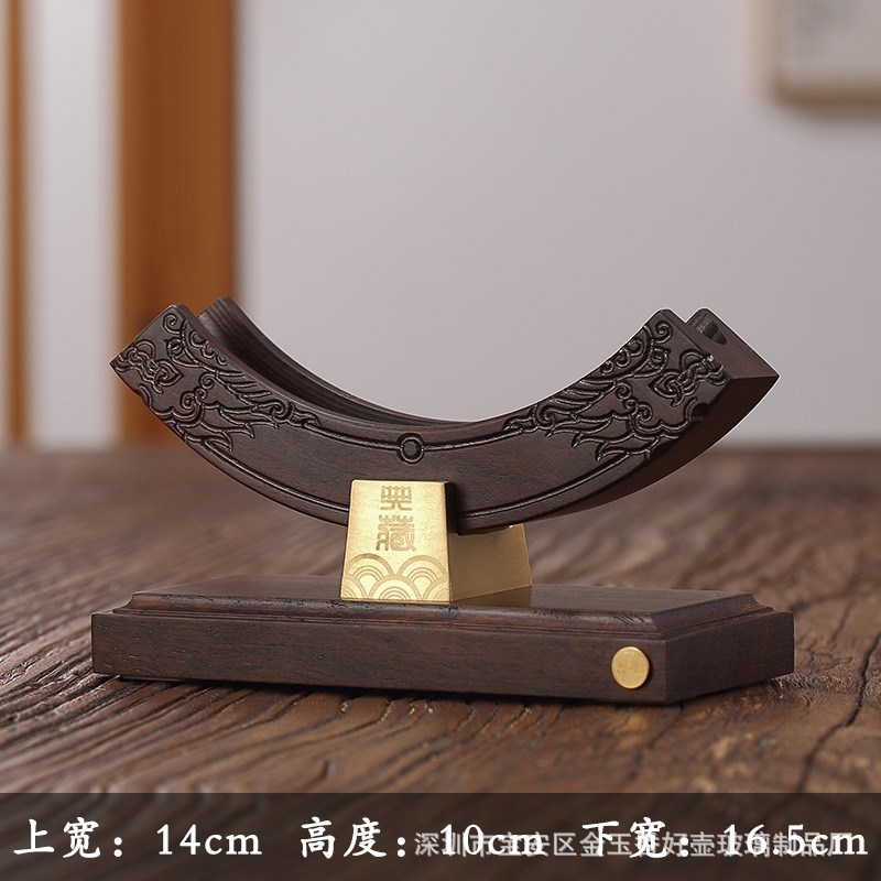 茶饼架黑a白茶饼展示架摆放支架实木高档茶具配件高档茶托普洱茶