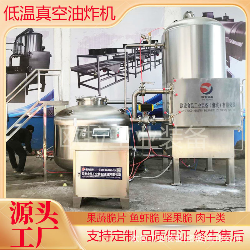鲽鱼脆低温油炸机器 荷兰豆真空低温油炸机 酥脆螃蟹深加工设备