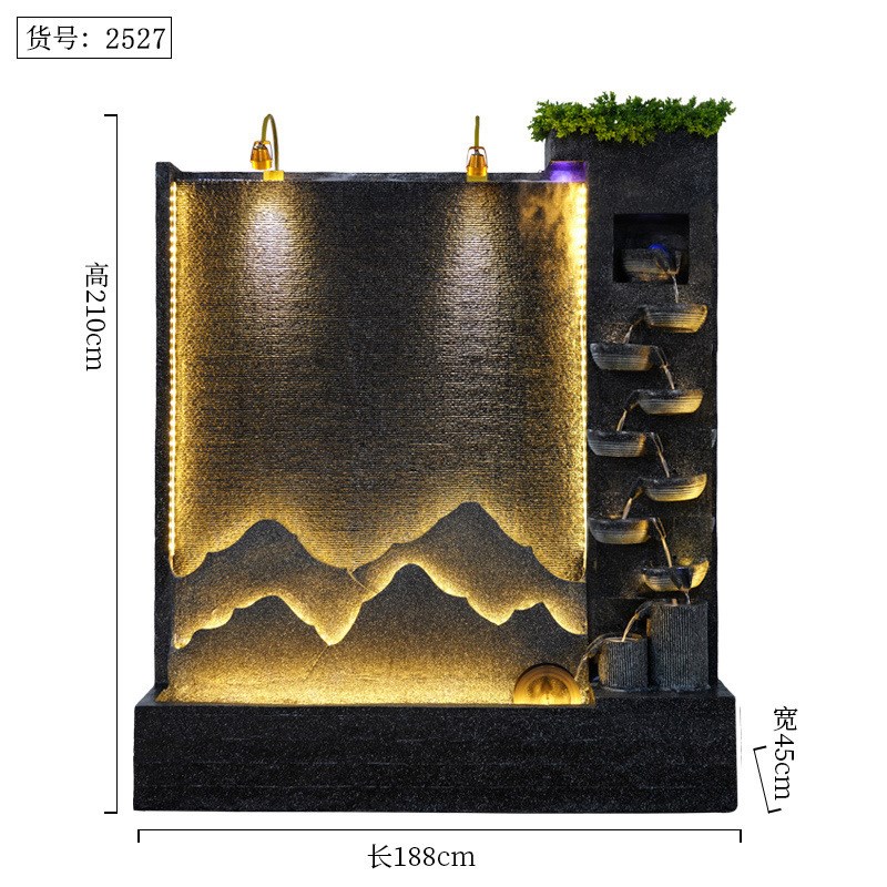 欧式水幕墙流水喷泉屏风隔断w别墅庭院酒店宾馆鱼池景观落地大摆