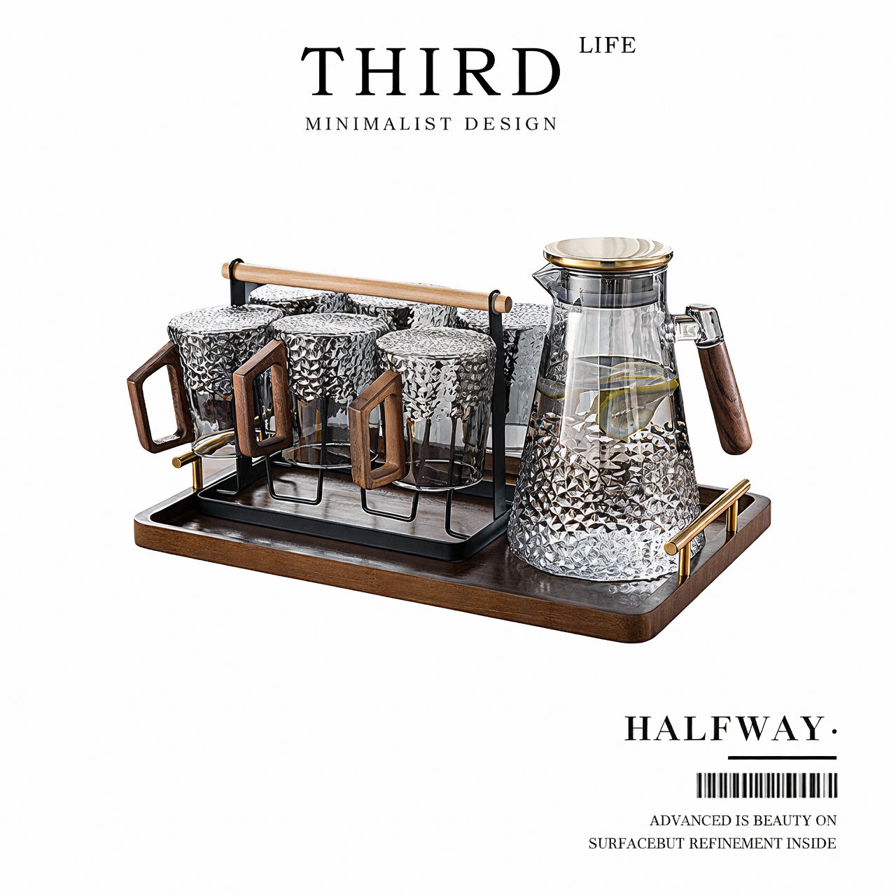 Life's·Halfway·冷水壶耐热家用茶具套装玻璃杯客厅凉水壶|半日
