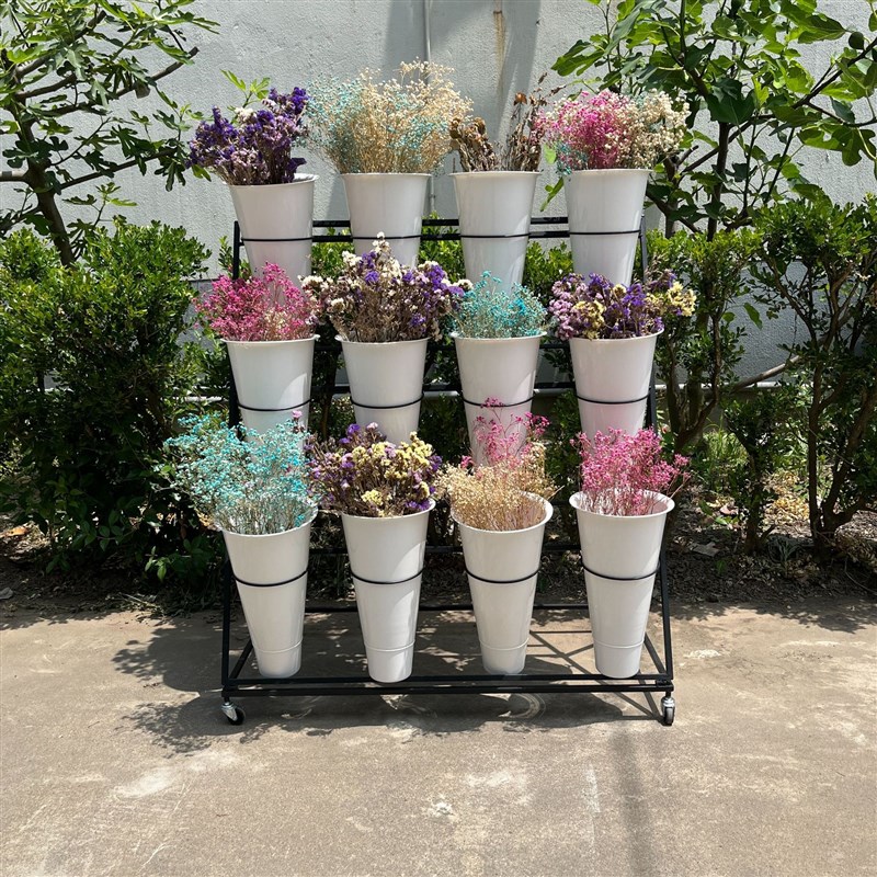 鲜花架高脚支架婚庆花架花插花插花花店K鲜花架黑色白色花桶花架