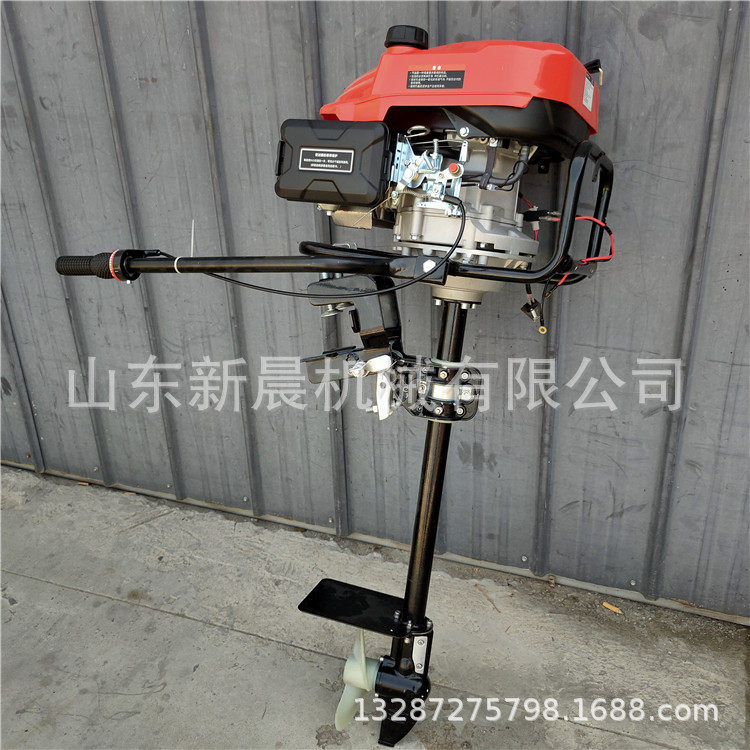 10马力电启动马达外挂机带倒档汽油船外机铁船马达外挂机