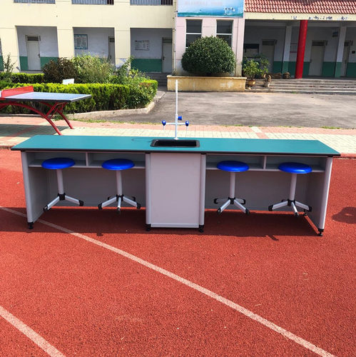 中小学生物理化学生物科学探究实验室桌教师演示台操作台六边桌