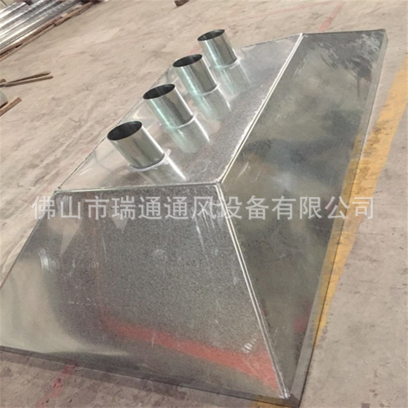 皮革厂集气罩不锈钢吸风管w排风管安装工程 厂房通风换气工程