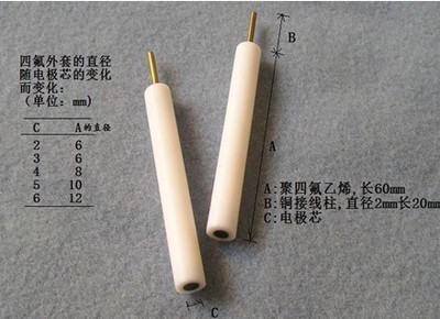 电镜工作两用电极玻碳电镜电极可拆卸玻碳电极1-6mm