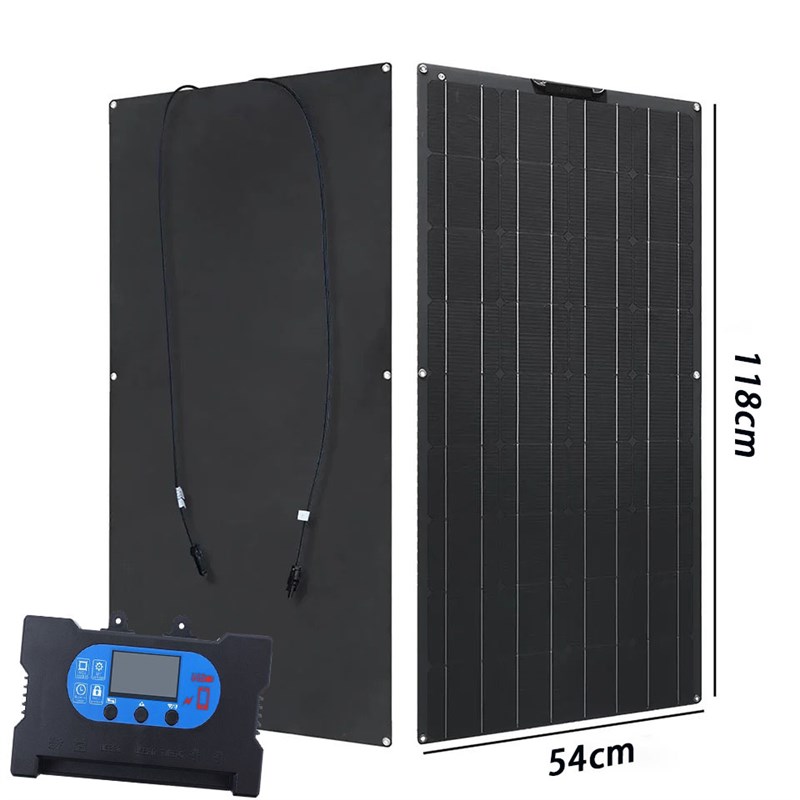 柔性solar panel110W太阳能板套装单晶房车游艇便W携式太阳能电池