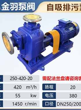 300ZW800-20Br防爆型自吸式无堵塞排污泵 不阻塞卧式防爆自吸泵