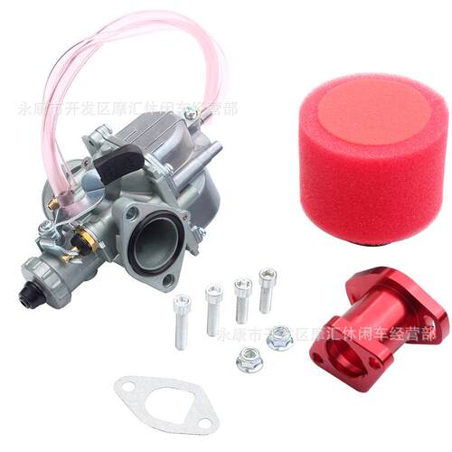 卡丁车212cc GX200 6.5hp CT200U KT196进气管海绵空滤VM22化油器