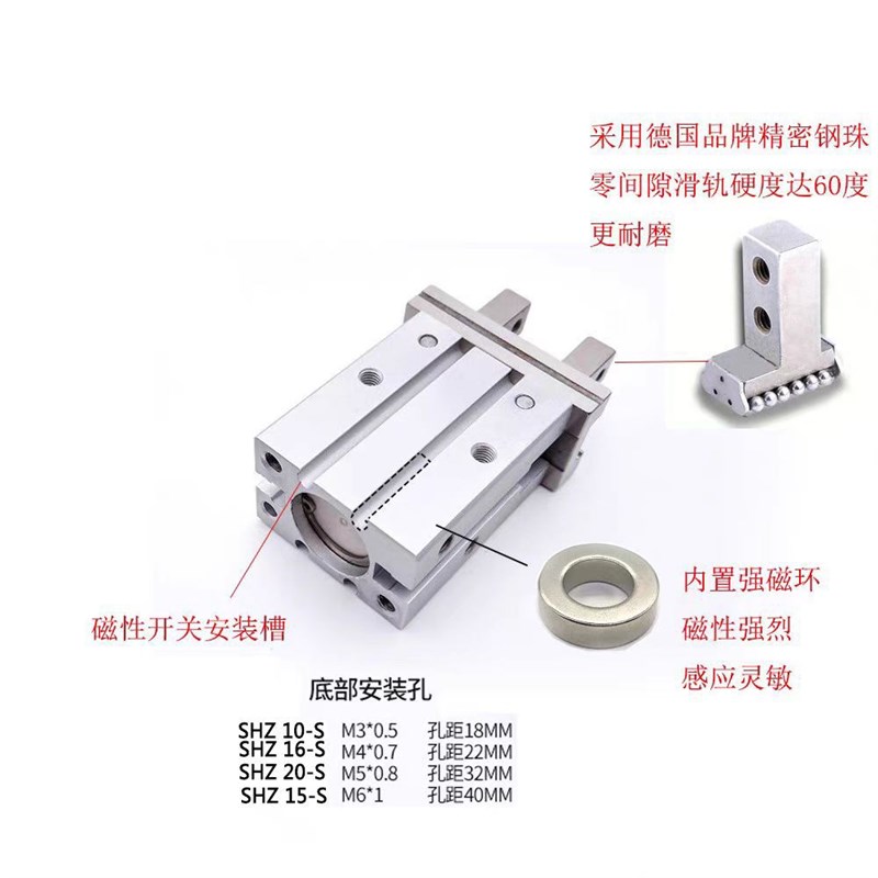 HFK HFSK HFTK手指气缸HFK6/HFK10/HFK16/20/25/32/40B/N/F/R/W/M图片
