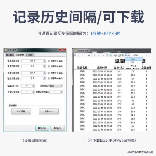 高精度LED温度湿度计表工业级仓库大棚高温用数显大屏仪器485通信