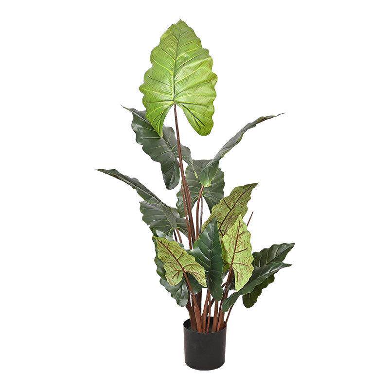 北欧仿真植物彩虹芋假绿植落地盆栽室内客厅橱窗装饰摆件