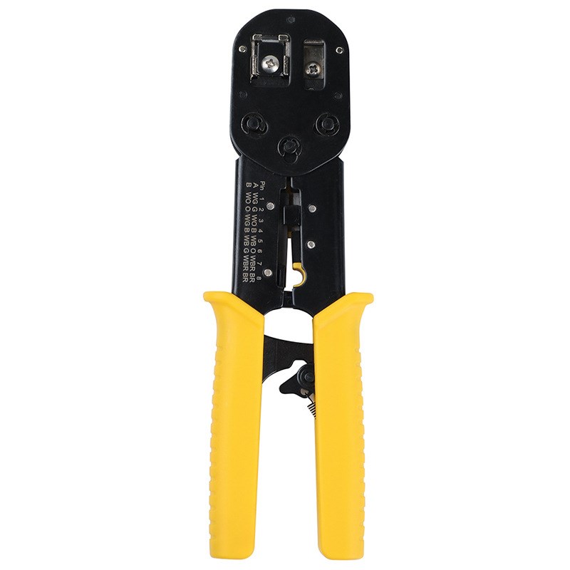 RJ11穿孔式网络棘轮压著钳网线钳压接钳通孔网线钳 RJ45 8P 6P
