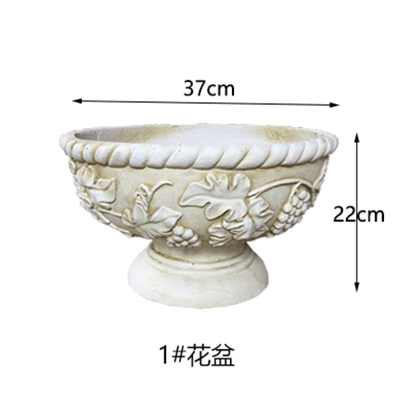欧式复古罗马柱花盆户外庭院花园装饰摆件别墅门口阳台客厅大花盆