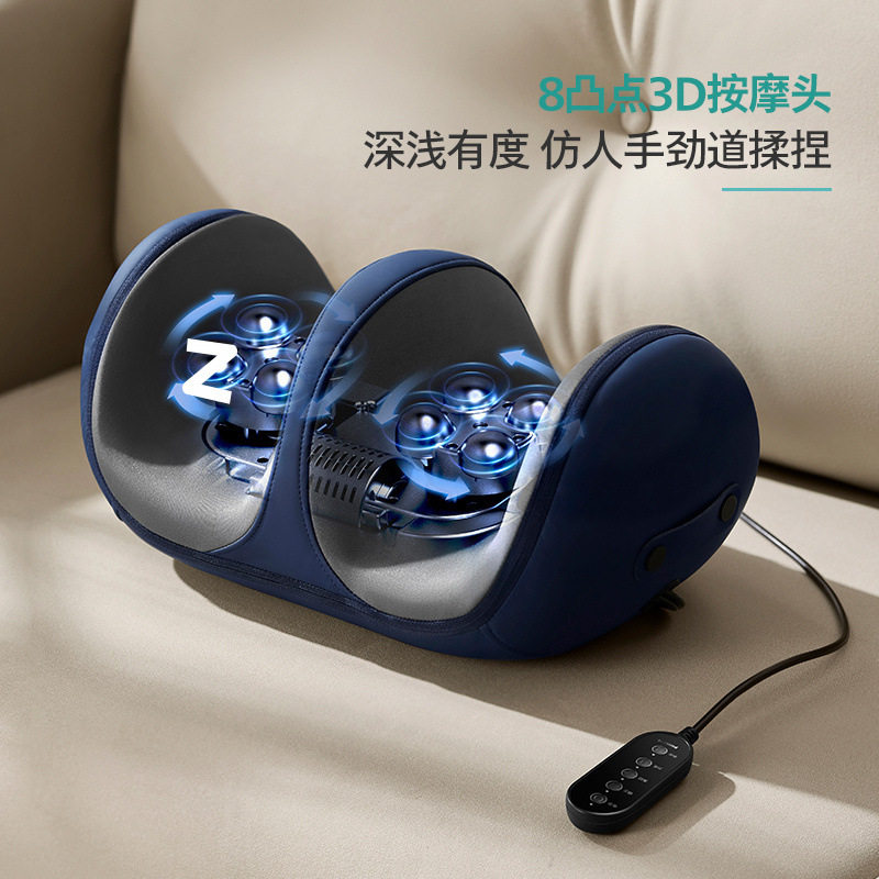 足疗机腿部按摩器脚底按摩足底脚部足部加热按脚神器全自动外贸