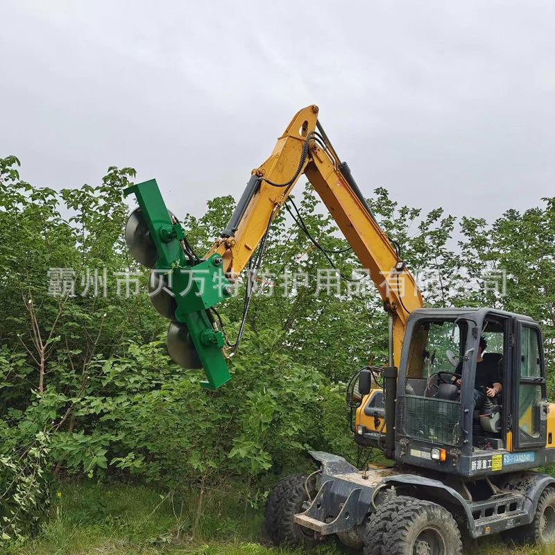挖机属具锯f盘式绿篱机两侧树木高枝锯园林树枝修剪割灌机