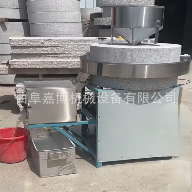 山东80型青稞小麦磨面机 杂粮煎饼石磨 面粉石磨不锈钢盘好清理