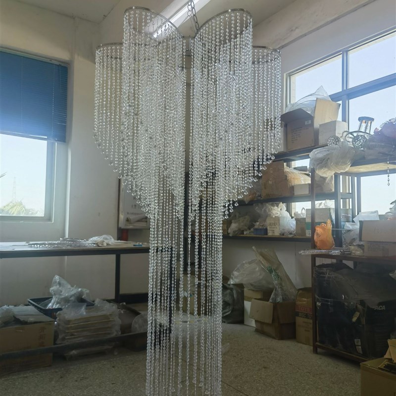 亚克力连线珠吊灯 婚礼派对装饰R灯道具流苏挂帘