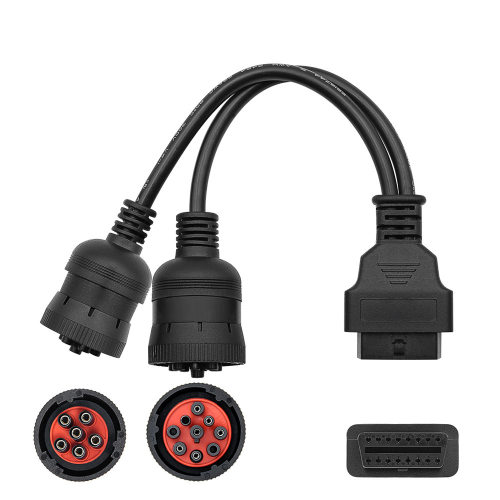6+9pin (J1708+J1939) Truck OBD2 Adapter Cable 卡车线OBD2