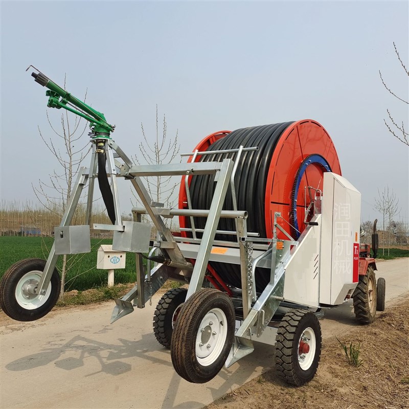 农业小型卷盘式喷灌机JP7r5 90-400米500米带30米折叠旋转桁架绞