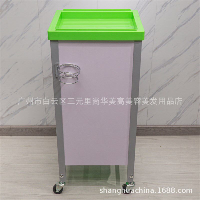 新款复古美发车发廊工o具小推车理发店烫染发型师专用手推杠车加