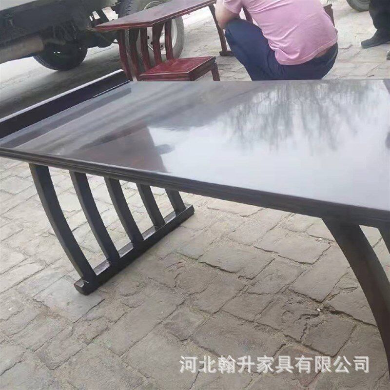 幼儿园国学桌椅中式仿古读经桌马鞍E书法桌子国学堂培训班教室课