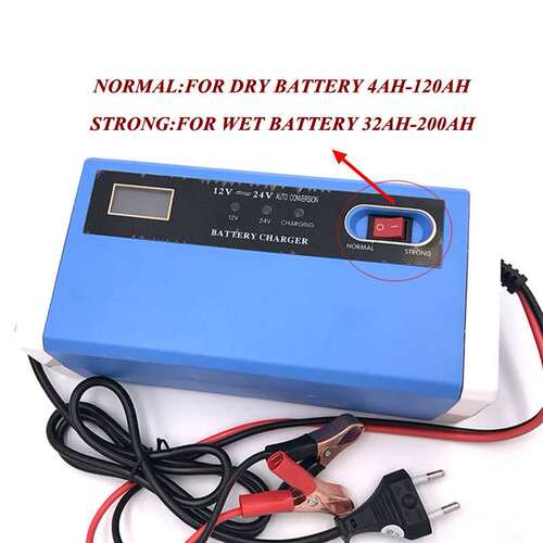 12V/24V 10A 15A smart car battery charger intelligent repair