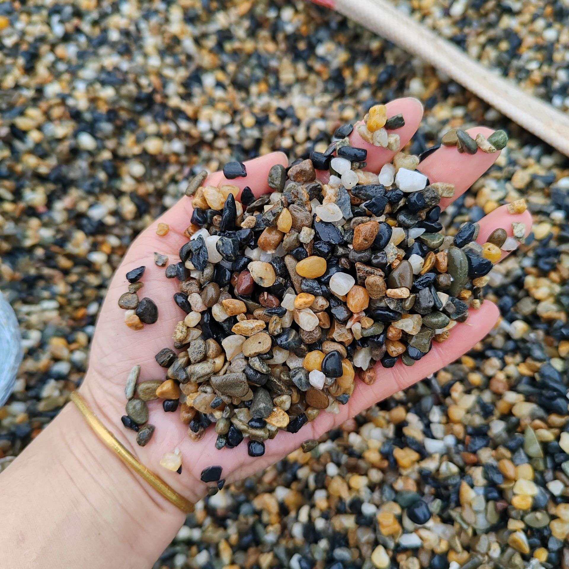豆石滤料地暖回填汗蒸房小鹅卵石鱼缸造景底砂铺路小石子卵石厂家