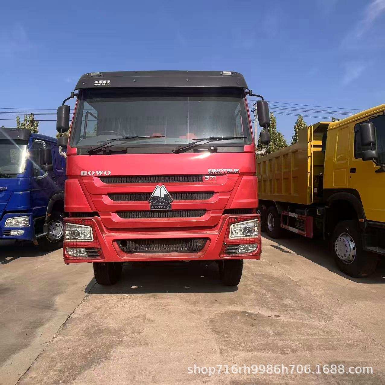出口出售后八轮自卸工程货车 重汽豪沃 前四后八工程自卸车371