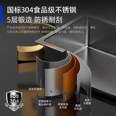 跨境304不锈钢多功能杀鱼台厨房商用生鲜加工杀鱼工作台