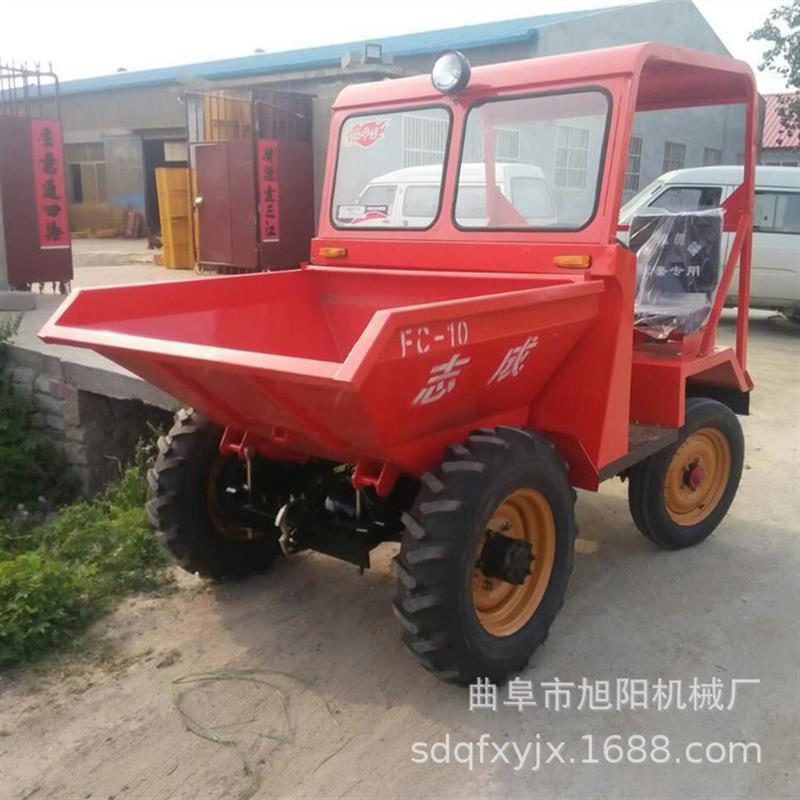 FC-10柴油四轮蹦蹦车 1吨建筑工地前翻斗自卸车 工程混凝土接料车
