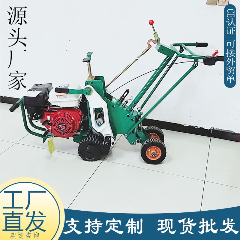 新款汽油起草皮机 园林学校草坪绿化移栽机 大动力手推割草起草机