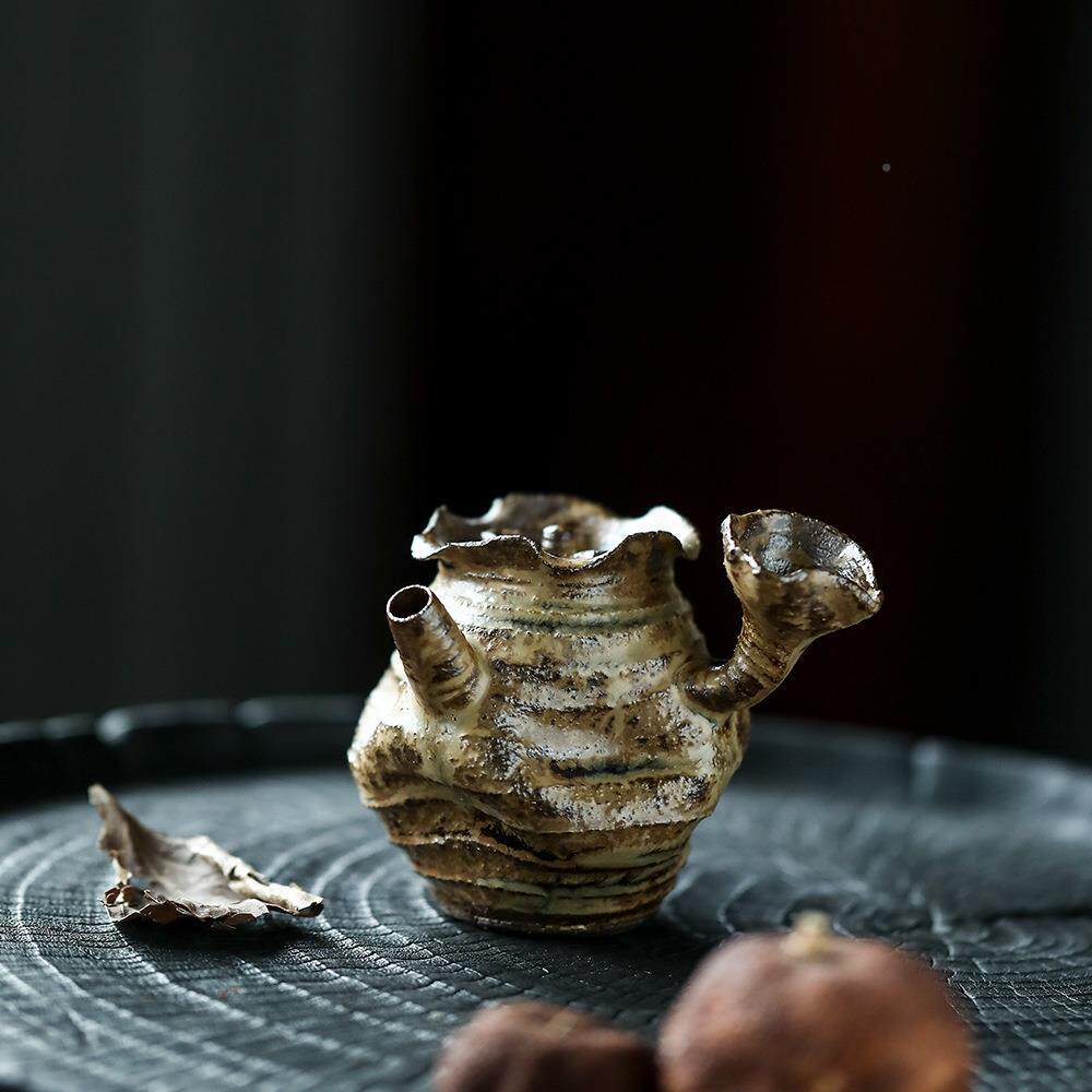 妙把峰日工式孤小品纯手柴烧南蛮烧侧柴烧南蛮急须壶裸烧赤贫紫砂