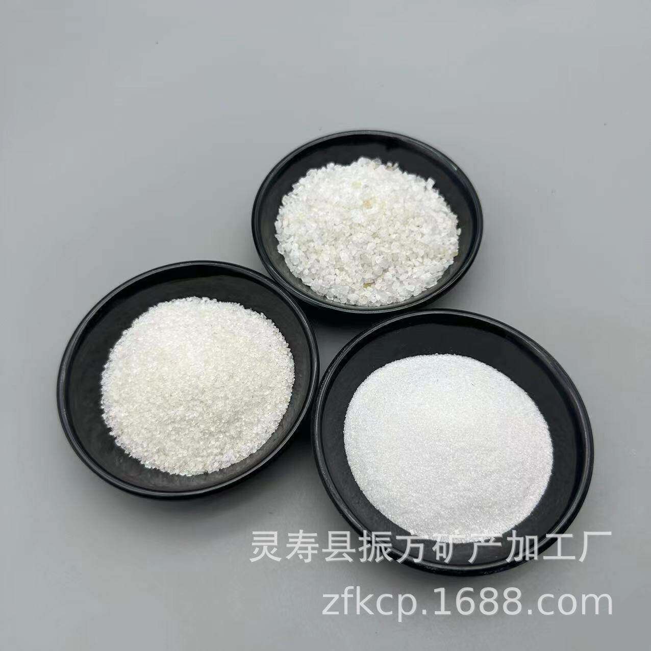 现货供应石英料砂池石硅石砂滤水处理用英砂游乐场沙白沙9硅砂