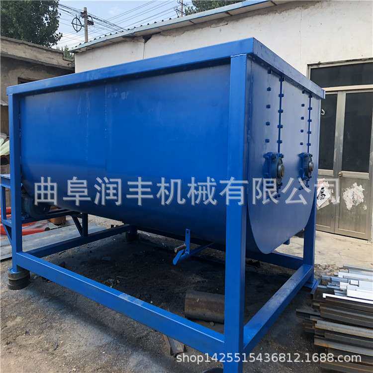 固定式牛场混料机 一机多用电动搅拌机 秸秆草粉用牛场混料机