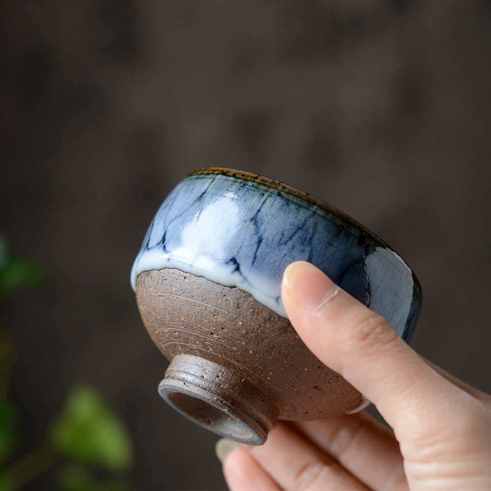 景德镇陶瓷品茗杯纯手工茶杯志野窑变主人杯个性单杯日式茶具