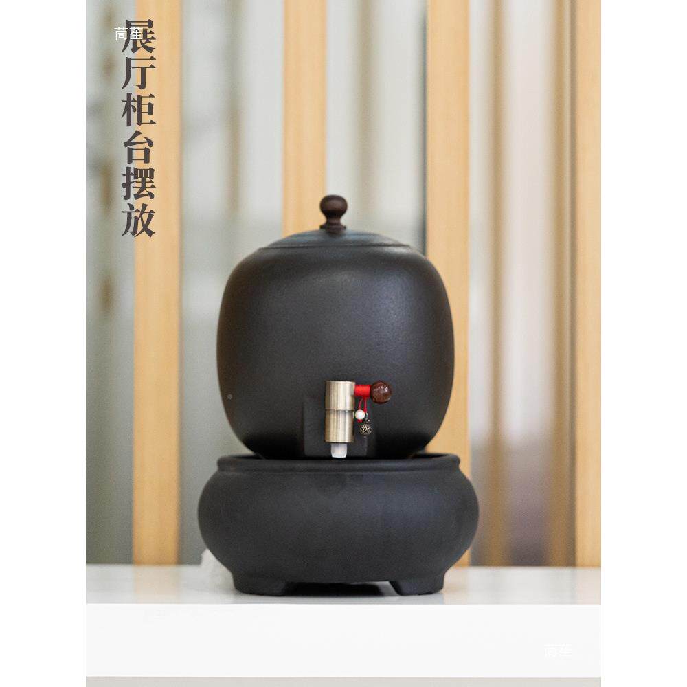 thfgfgyf火山石煮茶壶电陶炉煮器头煮茶茶炉带龙商用大号瓷储陶水