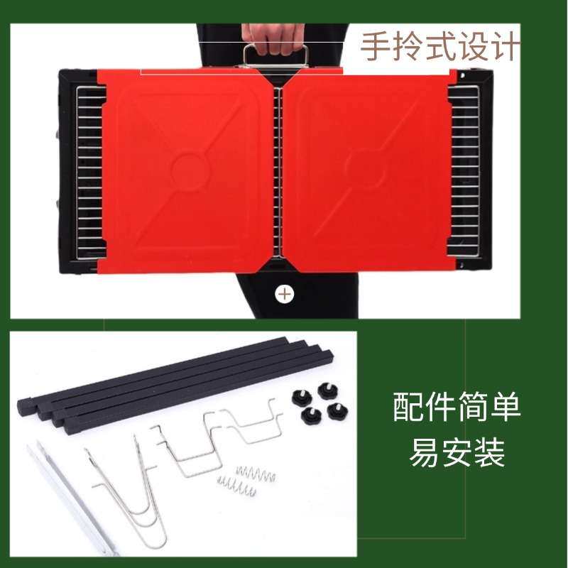 中等双翼大日式户外烧烤架庭院便携家用木炭不锈钢烧烤炉烧烤架