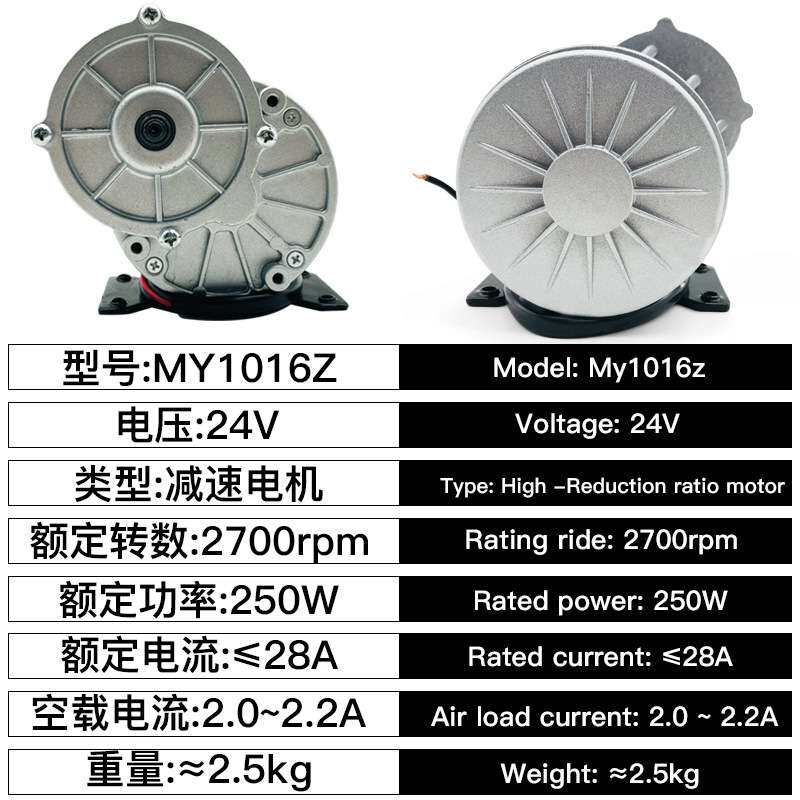 24V250W有刷A形轮减速电机 1016Z永磁直流炒货机电机齿轮带脚