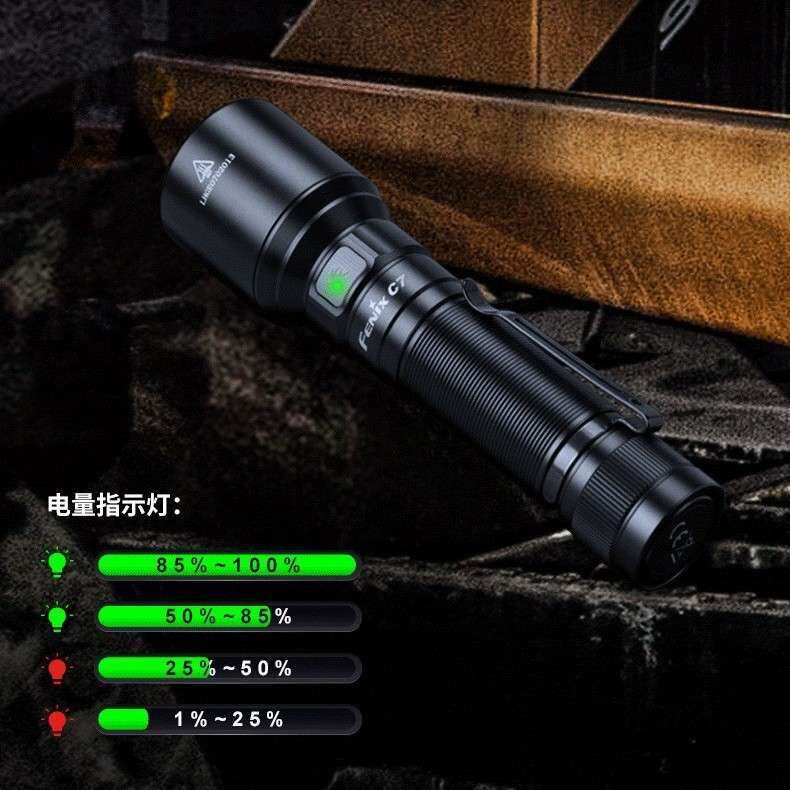 Fenix菲尼克斯 C7户外防水手电筒聚光强光充电远射磁吸巡逻工作灯