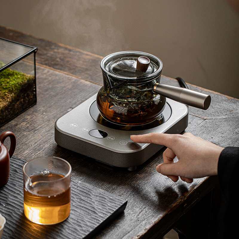 玻璃福禄侧把壶电陶炉蒸煮茶壶加热烧水壶家用陶壶茶具煮茶器套装