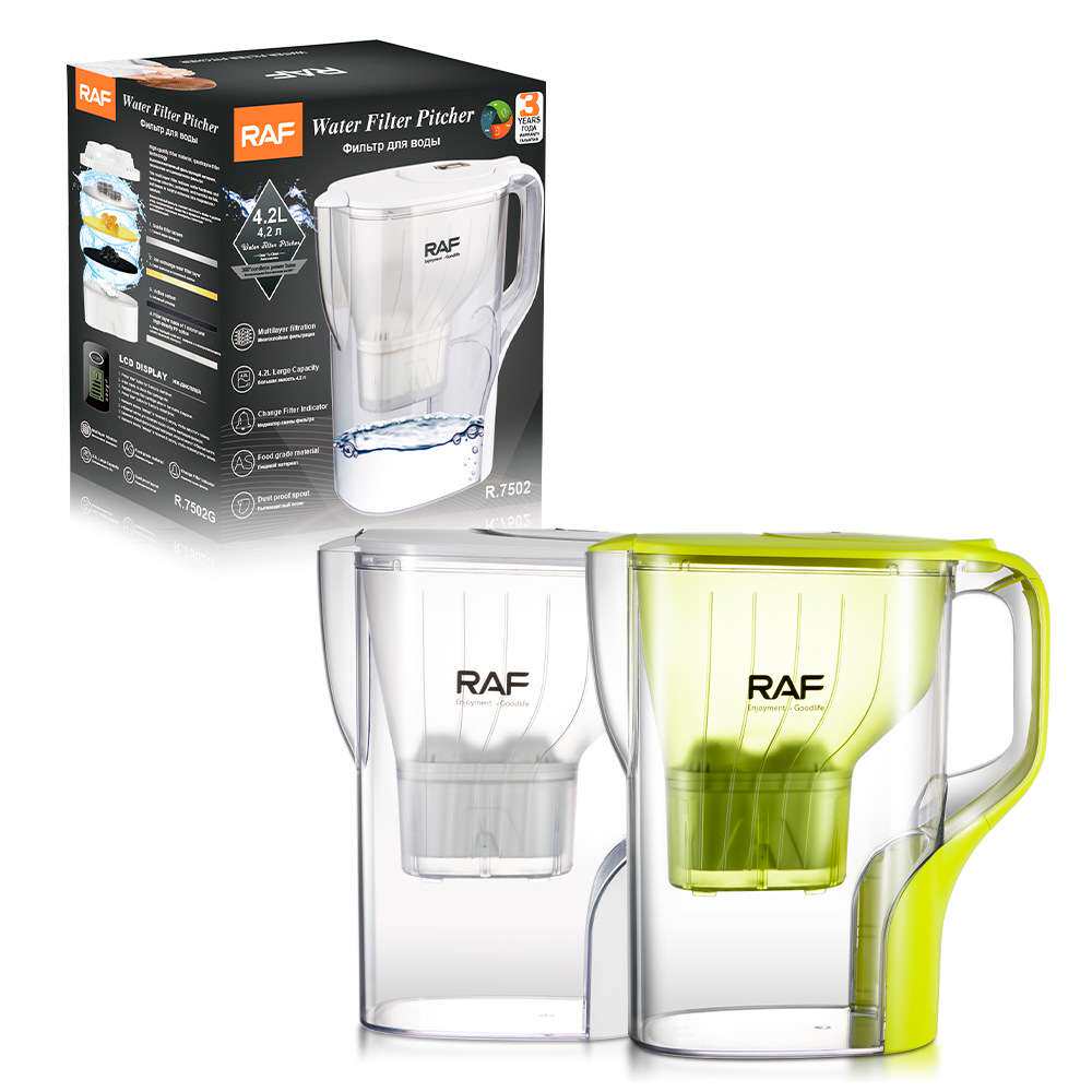 RAF欧规跨境透明玻璃4.2L带过滤器大容量多功能水壶过热保护R7502